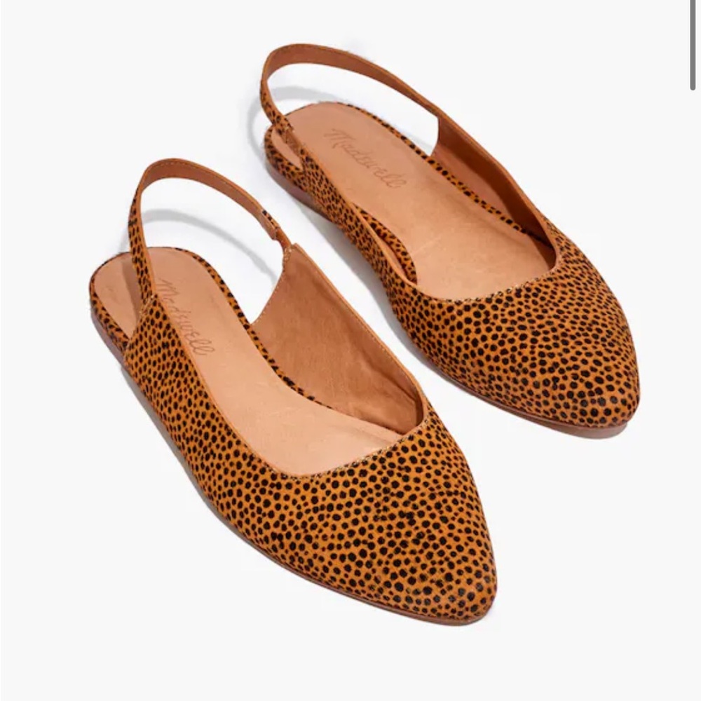 Madewell Margot Slingback Flat in Spot Dot Calf Hair
